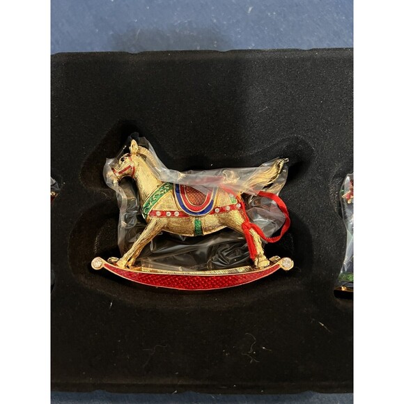 VINTAGE Home For The Holidays Jeweled Ornaments Set of‎ 3 NEW In Box 2003 Shiny - Picture 3 of 5